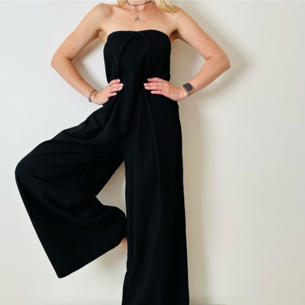 Zara Strapless Wide Leg Jumpsuit